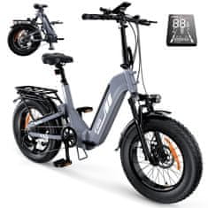 ISCOOTER iScooter EB8 zložljivo električno kolo 20", fat tire 4.0, 48 V 15 Ah, 250 W, do 145 km, hidravlične zavore