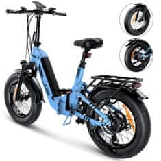 ISCOOTER iScooter EB8 zložljivo električno kolo 20", fat tire 4.0, 48 V 15 Ah, 250 W, do 145 km, hidravlične zavore