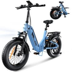 ISCOOTER iScooter EB8 zložljivo električno kolo 20", fat tire 4.0, 48 V 15 Ah, 250 W, do 145 km, hidravlične zavore