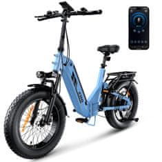 ISCOOTER iScooter EB8 zložljivo električno kolo 20", fat tire 4.0, 48 V 15 Ah, 250 W, do 145 km, hidravlične zavore