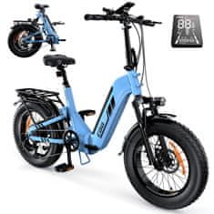 ISCOOTER iScooter EB8 zložljivo električno kolo 20", fat tire 4.0, 48 V 15 Ah, 250 W, do 145 km, hidravlične zavore
