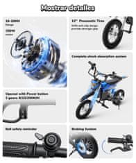 ISCOOTER iScooter A12 otroški električni motor 12", 350 W, 36 V 4,5 Ah, do 25 km/h, dvojno vzmetenje