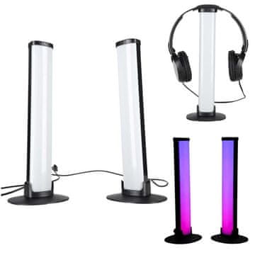 Sign Komplet LED igralnih namiznih svetilk z RGB daljinskim upravljalnikom, 2 kosa