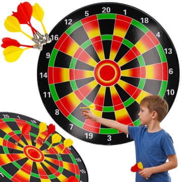 Mega Creative DART Tarča z MAGNETNIMI puščicami, spretnostna igra s PUŠČICAMI, VARNA 40cm 3+