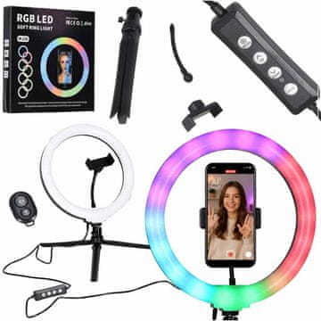 Northio RGB LED selfie obročna luč s stojalom