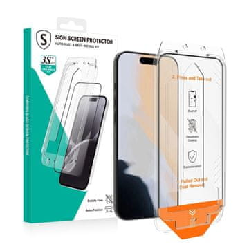 Sign Folie de protecție SiGN pentru iPhone 18 Pro Max Aplicare ușoară cu aplicator fără praf