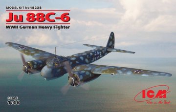 ICM maketa-miniatura JU 88C-6, nemški težki lovec iz druge svetovne vojne • maketa-miniatura 1:48 starodobna letala • Level 3