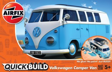 Airfix maketa-miniatura Quick build VW Camper Van- BLUE • maketa-miniatura starodobni avtomobili • Level 1
