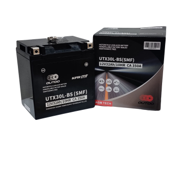 Outdo UTX30L-BS (SMF) akumulator za motor YGZ30HL-BS • 12V 32Ah • DXŠXV: 166x130x175 • CCA 350 A