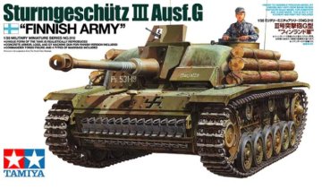 Tamiya maketa-miniatura Sturmgeschutz III Ausf.G finske vojske • maketa-miniatura 1:35 tanki in oklepniki • Level 3