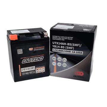 Outdo UYB14-BS(SMF) akumulator za motor YB14-BS • 12V 12Ah • DXŠXV: 88x132x163 • CCA 185 A