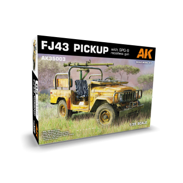 AK-Interactive maketa-miniatura FJ43 Pickup z SPG-9 Breztrzajno puško • maketa-miniatura 1:35 vojaška vozila • Level 3