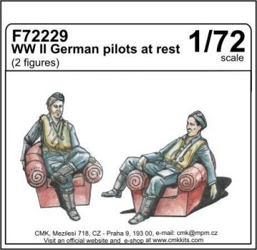 Special Hobby maketa-miniatura WWII German pilots at rest • maketa-miniatura 1:72 figure • Level 4