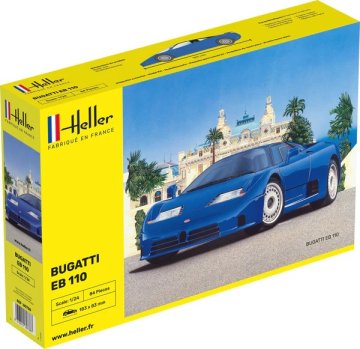 Heller maketa-miniatura BUGATTI EB 110 • maketa-miniatura 1:24 starodobni avtomobili • Level 3