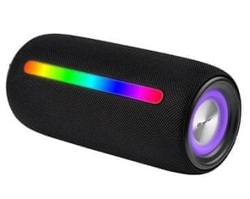 slomart Tracer Głośnik Stripe TWS Bluetooth RGB zvočnik, črn