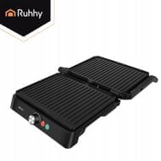Ruhhy 2v1 2000W kontaktni žar in toaster opekač kruha črn