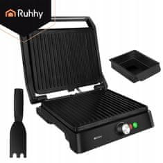 Ruhhy 2v1 2000W kontaktni žar in toaster opekač kruha črn