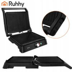 Ruhhy 2v1 2000W kontaktni žar in toaster opekač kruha črn