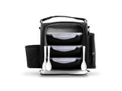 GymBeam Torba za hrano FIT Prep Black s 3 posodami
