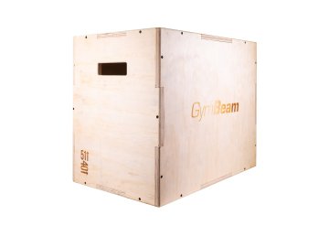 GymBeam Lesena pliometrična škatla PlyoBox Wood z nosilnostjo 200 kg