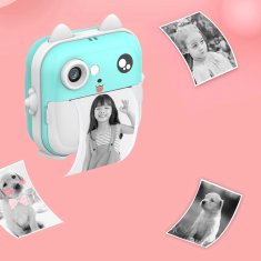 WOZINSKY Mini termični tiskalnik WDT-02 s kamero za otroke – modra