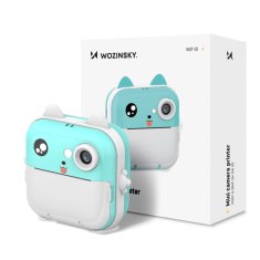 WOZINSKY Mini termični tiskalnik WDT-02 s kamero za otroke – modra
