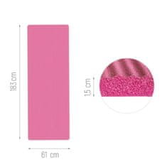 WOZINSKY Gimnastična podlaga za fitnes in jogo, debela 183 x 61 x 1,5 cm – roza