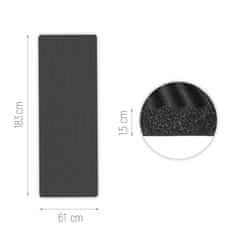 WOZINSKY Gimnastična podlaga za vadbo fitnesa in joge, debela 183 x 61 x 1,5 cm – črna
