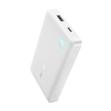 BASEUS Powerbank 10000mAh 15W EnerFill FP11 s 30 cm dolgim kablom USB-C – bel