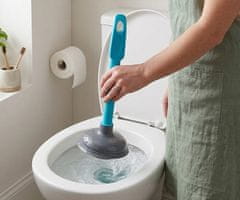 Alpina Plunger odmaševalec odtokov, ergonomski ročaj, modro-siv