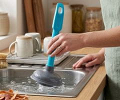 Alpina Plunger odmaševalec odtokov, ergonomski ročaj, modro-siv