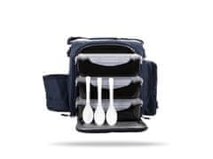 GymBeam Torba za hrano FIT Prep Navy Blue s 3 posodami