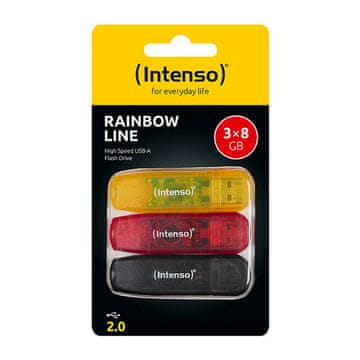 Intenso Intenso Rainbow Line 8 GB USB ključek 2.0 multipack x3