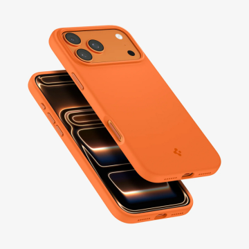 Spigen Ovitek Silicone Fit MagSafe za Apple iPhone 17 Pro Max / iPhone 18 Pro Max, Cosmic Orange (ACS11378)