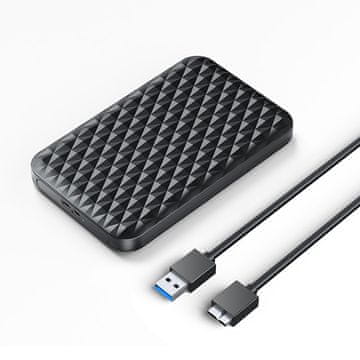 Orico Ohišje za trdi disk 2520U3-V1 2,5'' HDD/SSD USB Micro-B 5 Gb/s – črno