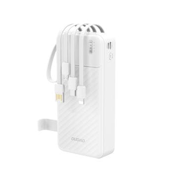 DUDAO Powerbank K11 Pro 20000mAh z vgrajenimi kabli – bel