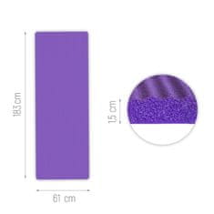 WOZINSKY Gimnastična podloga za vadbo fitnesa in joge, debela 183 x 61 x 1,5 cm – vijolična
