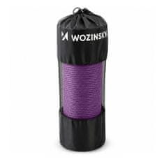 WOZINSKY Gimnastična podloga za vadbo fitnesa in joge, debela 183 x 61 x 1,5 cm – vijolična