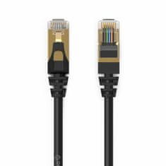 Orico Okrogel internetni LAN-kabel CAT7 10 Gbps RJ45, 0,5 m – črn
