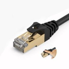 Orico Okrogel internetni LAN-kabel CAT7 10 Gbps RJ45, 0,5 m – črn