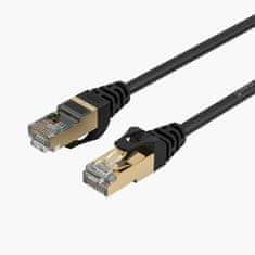 Orico Okrogel internetni LAN-kabel CAT7 10 Gbps RJ45, 0,5 m – črn
