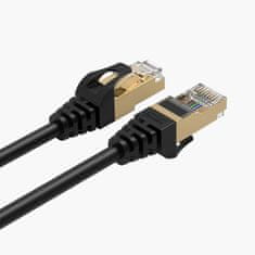 Orico Okrogel internetni LAN-kabel CAT7 10 Gbps RJ45, 0,5 m – črn