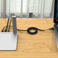 Orico Ploščat internetni kabel Ethernet CAT7 10 Gbps RJ45 LAN, 8 m – črn