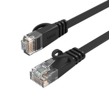Orico Ethernetni omrežni kabel CAT7 10 Gbps RJ45 LAN, ploščat, 15 m – črn