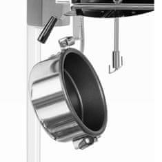 Royal Catering Avtomatski stroj za praženje popkorna v retro slogu TEFLON 1600 W, zmogljivost 5–6 kg/h – belo-zlata barva