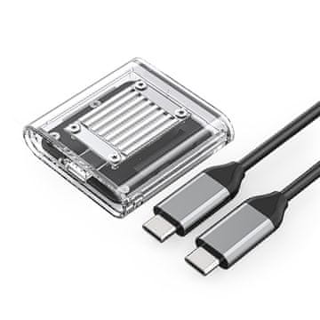 Orico Ohišje za trdi disk TC20-M2-10G M.2 NVMe USB-C – prozorno