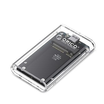Orico Ohišje za trdi disk TC10-MS MSATA USB-C 5 Gb/s – prozorno