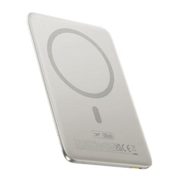 BASEUS Magnetna zunanja baterija 5000 mAh Ultra-Slim 20 W MagSafe s kablom USB-C 60 W – titanova