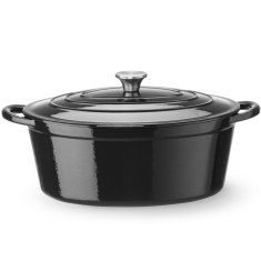 Hendi Ovalna emajlirana litoželezna posoda, 6,88 l, 405 x 255 x 134 mm