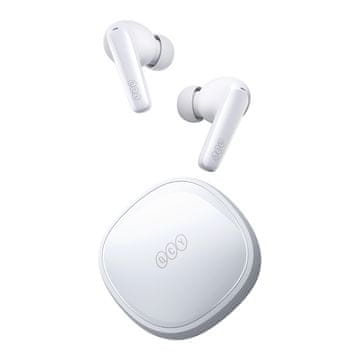 QCY Brezžične ušesne slušalke T13X ENC IPX5 Bluetooth – bele